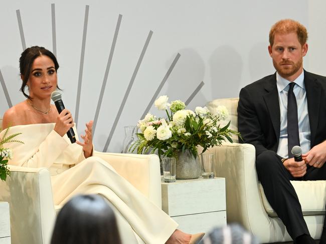 Meghan and Harry’s Spotify deal was axed mid-last year. Picture: Bryan Bedder/Getty Images