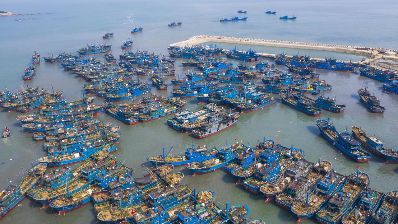 A view of Xiangzhi fishing port, one of the top five Chinese fishing ports. Picture: XIAO HAI/Barcroft Media via Getty Images.