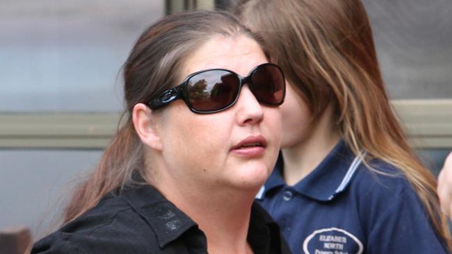 Hazel Passmore arrives at her home this afternoon after being questioned by police at the Elizabeth Police Station. 02/11/15 Picture: Stephen Laffer