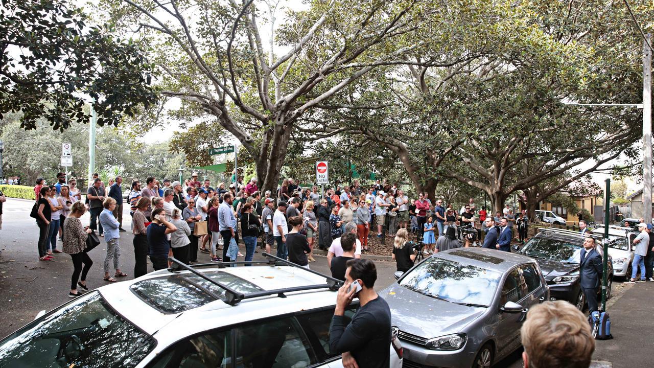 A terrace on nearby Georgina St in Newton attracted a huge crowd when it went under the hammer. Picture: Adam Yip