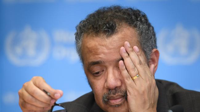 The response of the World Health Organisation, led by Tedros Adhanom Ghebreyesus, has been inept. Picture: Frabrice Coffrini/AFP