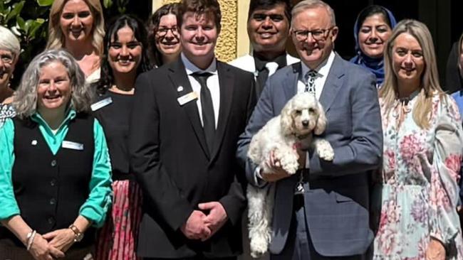 Wildlife Rescue Sunshine Coast founder Claire Smith met Prime Minister Anthony Albanese and his dog Toto.