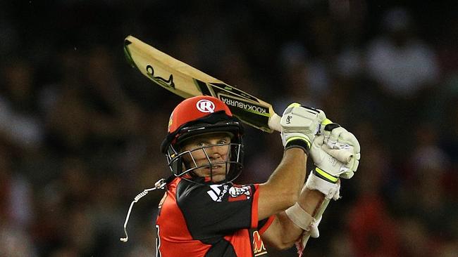 Brad Hodge landed a couple of big hits. (AAP Image/ Hamish Blair)