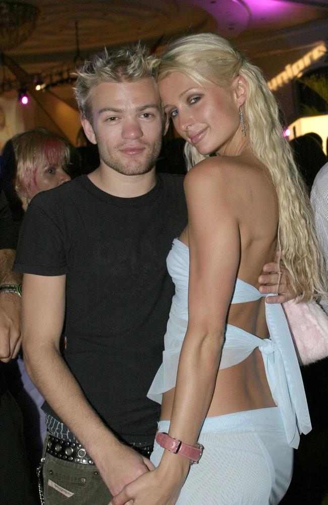 Sum 41 rocker Deryck Whibley and Paris Hilton had short-lived romance after meeting at an LA nightclub in 2003. Picture: Rodrigo Varela/WireImage