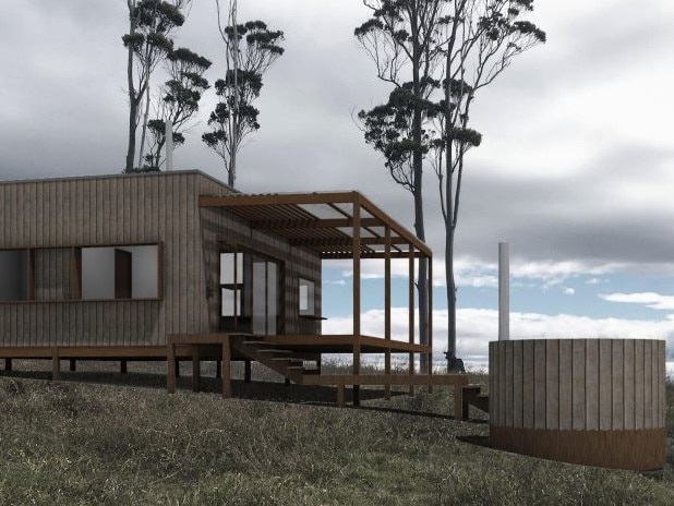 Proposed designs for the cabins at Byron Creek Rd, Coopers Shoot. Picture: Contributed