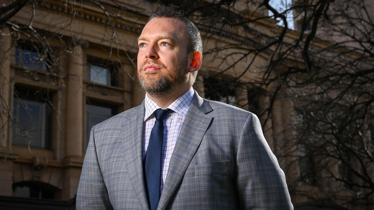 Adelaide lawyer Andrew Carpenter is lobbying for changes to prevent pedophiles from being able to hide assets in their superannuation to avoid paying compensation to victims. Picture: Naomi Jellicoe