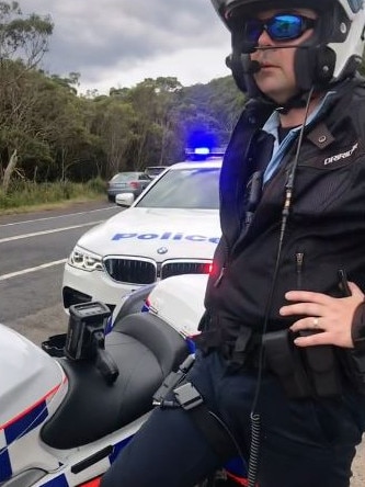 A biker allegedly doing more than 45km/h over the speed limit.
