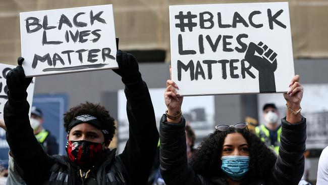 Victoria’s Labor government gave its blessing to a Black Lives Matter protest in Melbourne. Picture: AFP