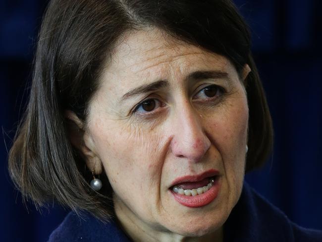 SYDNEY, AUSTRALIA - NewsWire Photos MARCH 22, 2021: NSW Premier Gladys Berejiklian speaks during a press conference with Health Minister Brad Hazzard as they officially open the new Central Acute Services Building at Westmead Hospital in Sydney, Australia. Picture: NCA NewsWire / Gaye Gerard