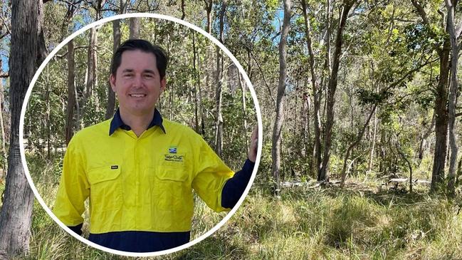 Mayor George Seymour at the Nikenbah Natural Cemetery.