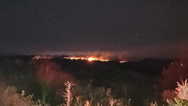 The fire near Evans Head. Picture: Woodburn RFS