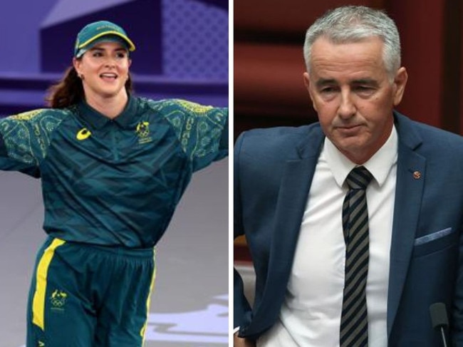 A Liberal senator has pounced on an Aussie Olympian. Picture: Supplied