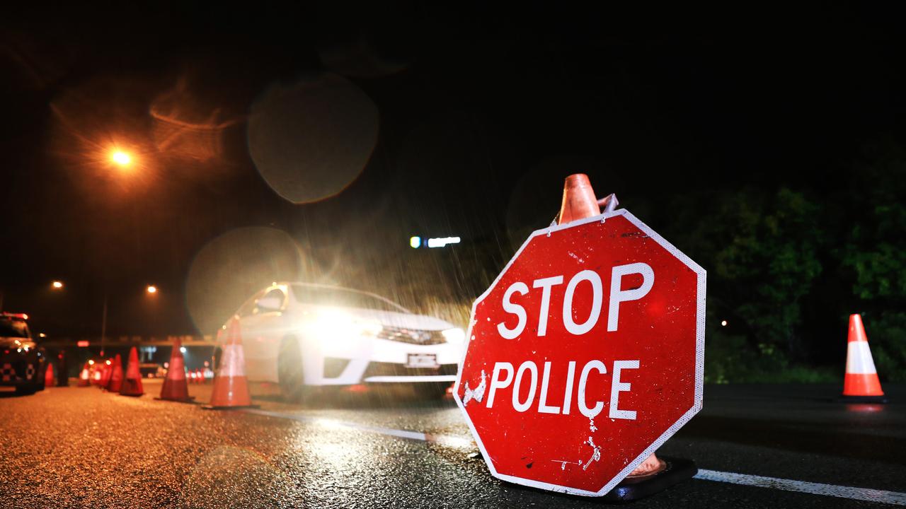 1AM 08/08/2020 – Queensland border checkpoint. Photo: Scott Powick Newscorp