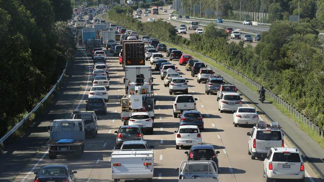 Traffic on the M1. Photograph: Glenn Hampson.