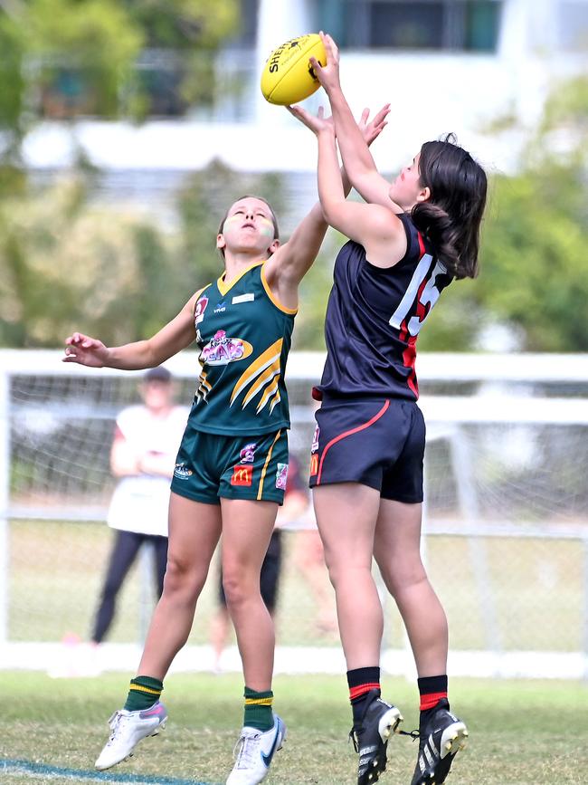 Action from Saturday's McDonaldâ€™s South East Queensland Youth Grand Finals played at Yeronga AFC. 2 September 2023. Picture, John Gass