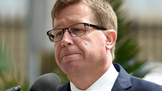 NSW Deputy Premier, Troy Grant, has seen his leadership of the NSW Nationals questioned as anger grows in the country about the greyhound ban. Picture: Dan Himbrechts/AAP