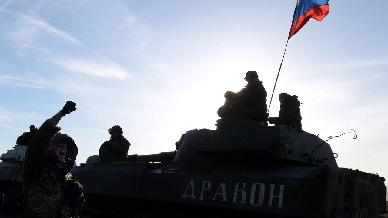 Pro-Russia militants near the eastern Ukrainian city of Starobeshevo in the Donetsk region. Picture: Vasily Maximov/AFP