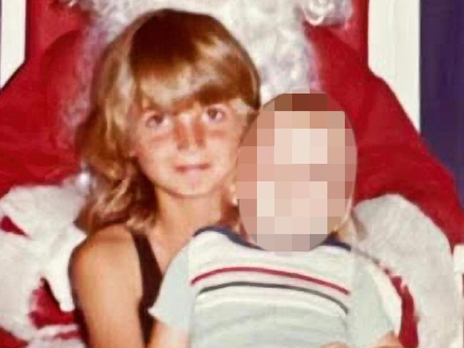 Sonia Lee - the secret daughter fathered by murder suspect Jon Winfield in Christmas photo with Santa in 1981. (Image relating to the 2024 podcast - BRONWYN)