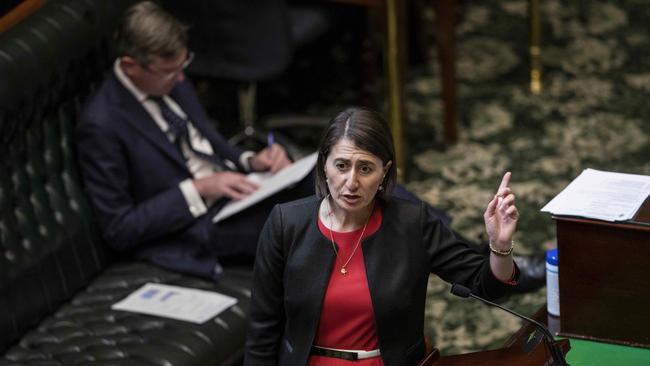 One love: Gladys Berejiklian gets passionate during Question Time in NSW parliament. Photo: Pool/Dominic Lorrimer