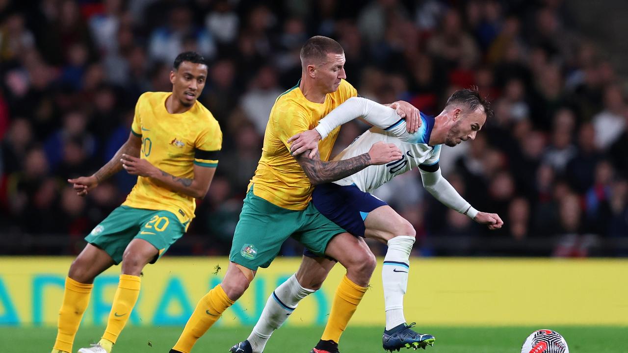 The Socceroos took it right up to England. (Photo by Tom Dulat/Getty Images)