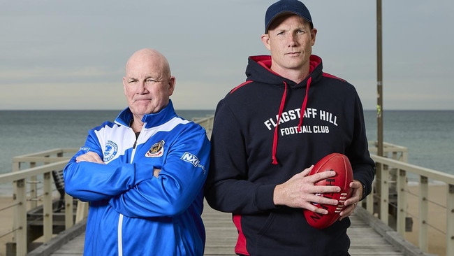 Andrew Jarman and Sam Jacobs ahead of the 2023 SFL season. Picture: Matt Loxton