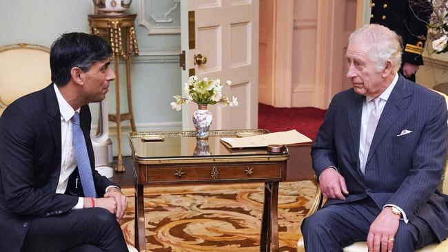 It was the King’s first face-to-face meeting since his cancer diagnosis. Picture: AFP