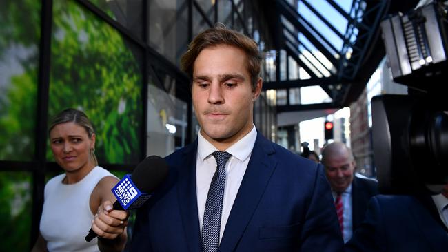 Jack de Belin leaving the Downing Centre District Court in Sydney in May. Picture: AAP Image/Joel Carrett