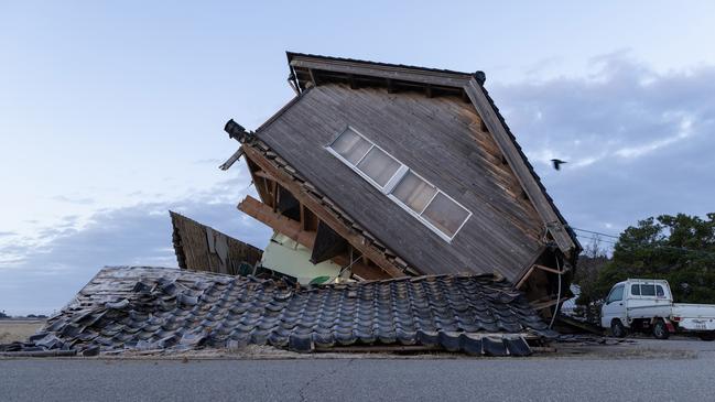 A house damaged by an earthquake in Nanao, Japan. Picture: Getty Images