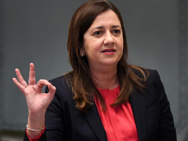 BRISBANE, AUSTRALIA - NewsWire Photos - SEPTEMBER 1, 2021. Queensland Premier Annastacia Palaszczuk speaks during Question Time at Parliament House in Brisbane. Picture: NCA NewsWire / Dan Peled