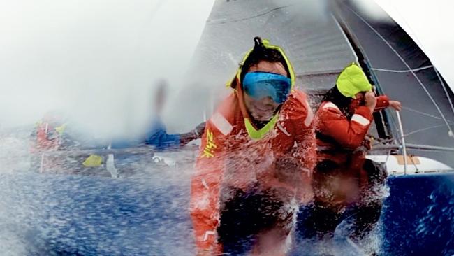 Gold Coast sailor Xavier Doerr aboard the Mayfair in the 2021 Sydney to Hobart Yacht Race. Picture: Supplied