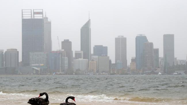 A storm is expected to batter already-sodden Perth for 36 hours and may damage homes, weather forecasters warn, after Friday’s storm caused flash flooding and gave the city its wettest start to July since 1965. Picture: Richard Wainwright/AAP