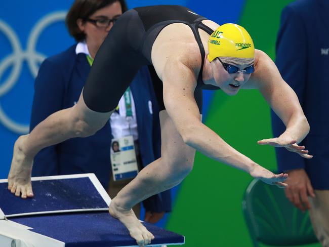 Australia's Cate Campbell misses the start and a medal in the 100m. Picture: Phil Hillyard