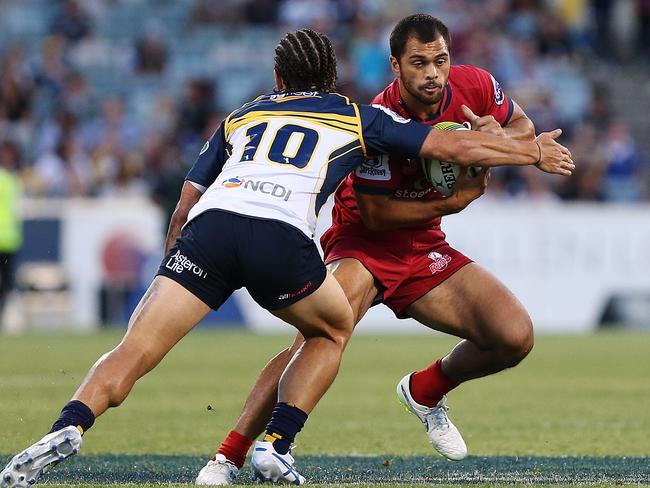 Karmichael Hunt had few chances to shine for the Reds against the Brumbies.