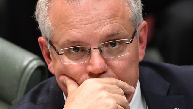 Prime Minister Scott Morrison during Question Time in the House of Representatives at Parliament House in Canberra, Thursday, December 6, 2018. (AAP Image/Mick Tsikas) NO ARCHIVING