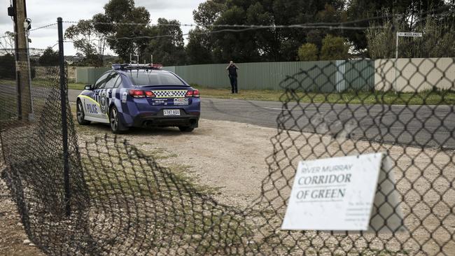 It is understood a vehicle careered through a fence and into the Murray Bridge Community Nursery last night. Picture: AAP/Mike Burton