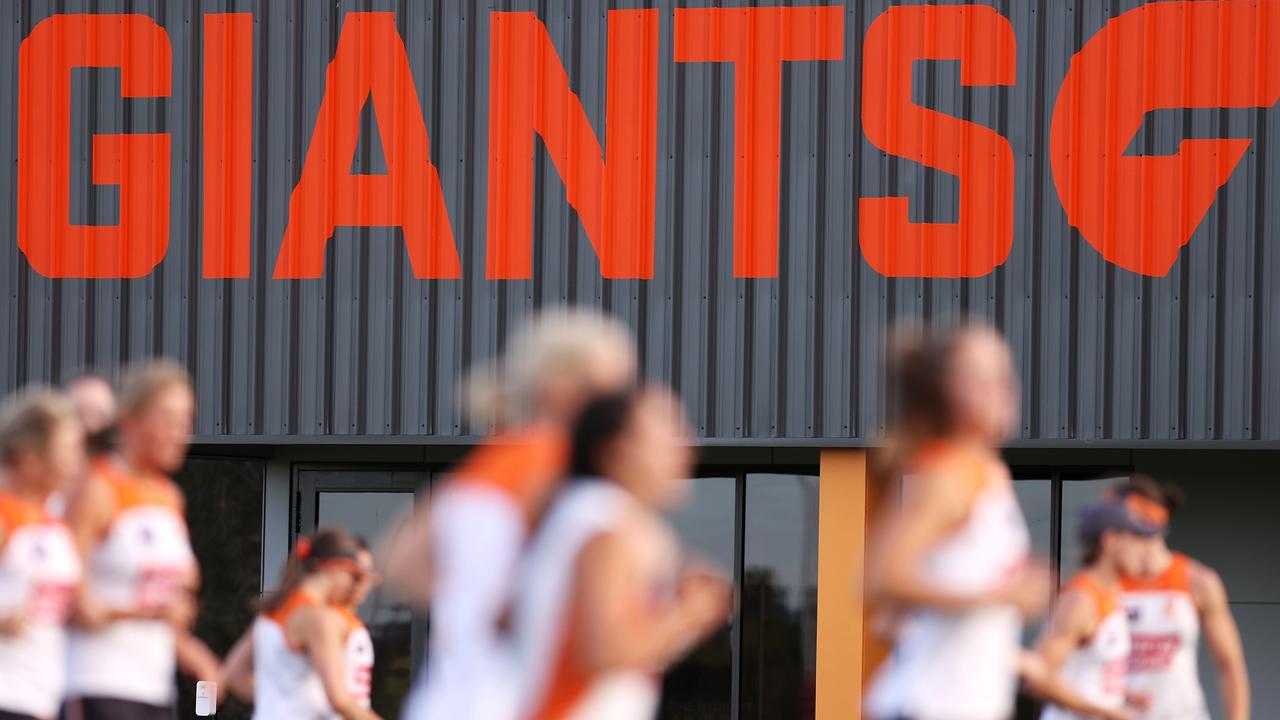 SYDNEY, AUSTRALIA - NOVEMBER 15: A general view is seen during GWS GIANTS AFLW training session at Tom Wills Oval at GIANTS HQ on November 15, 2021 in Sydney, Australia. (Photo by Mark Kolbe/Getty Images)