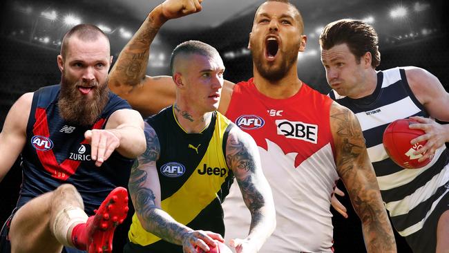 Max Gawn, Dustin Martin, Lance Franklin and Patrick Dangerfield are all in the All-Australian team.