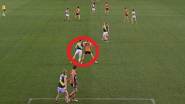 Dylan Grimes came under scrutiny for this hit.
