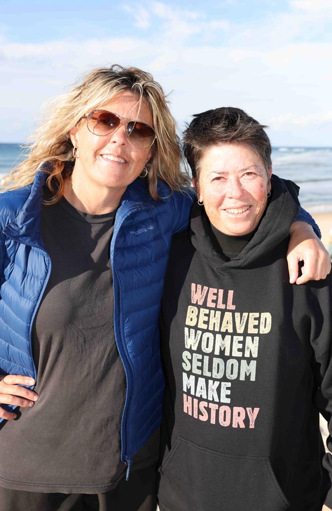 Sam Endell and Pauline Menczer at Seas The Day Womens Surf Festival at Kingscliff for Gold Coast at Large. Picture, Portia Large.