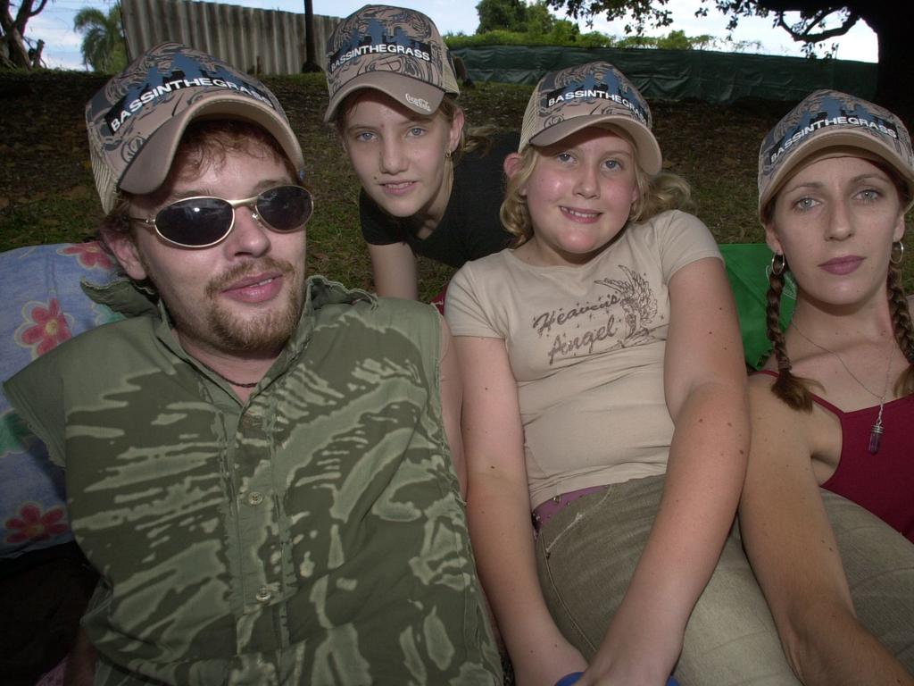 Bass in the grass: Mark Walker, Kiah Peters, Jayde Robinson and Claire Jones Picture: SUSAN BOWN