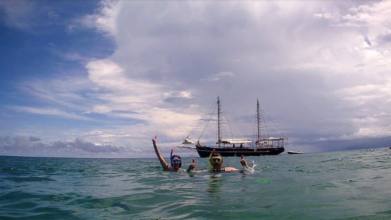 Falla at the Great Barrier Reef during better days. Picture: Supplied