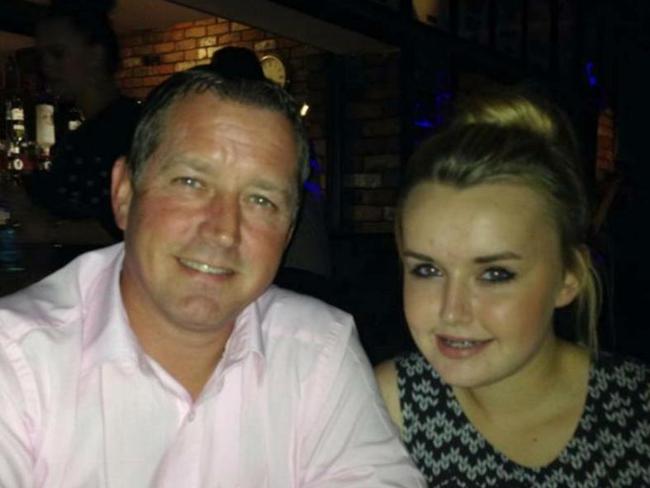 Charlotte and her father Martin before the teen's death. Picture: Caters