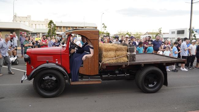 Arriving in style at the 2023 Kingaroy State High School formal.