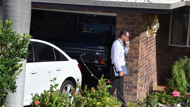 Senior Sergeant Detective Luke Peachey at Forbes Avenue, Frenchville, in relation to a drug raid.