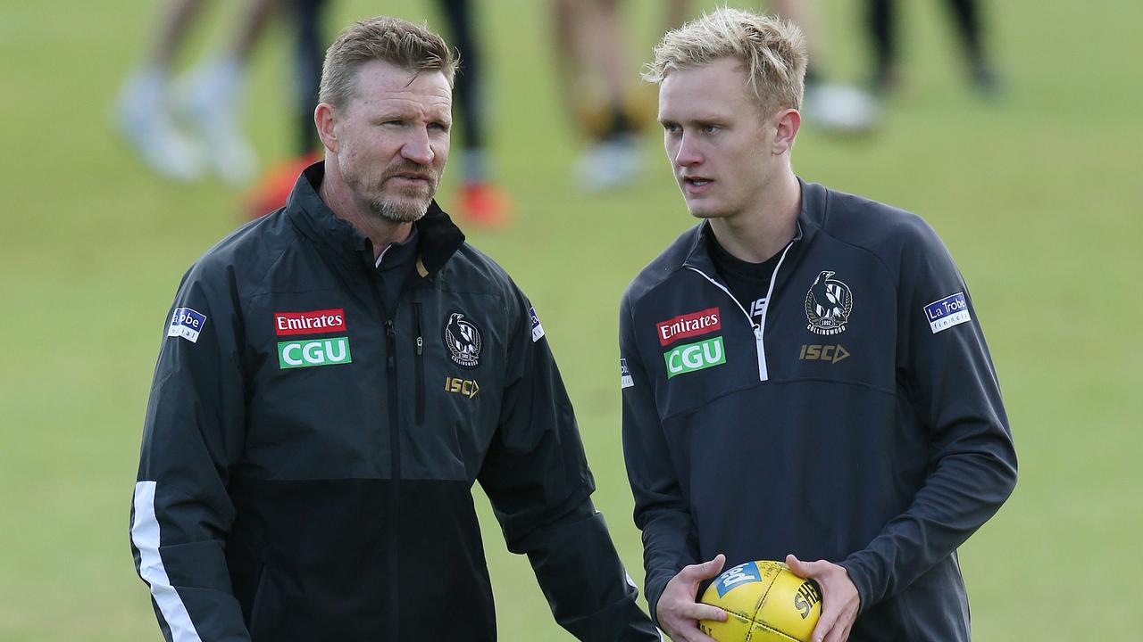 Nathan Buckley has reached out to Jaidyn Stephenson after his trade to North Melbourne (Pic: Michael Klein).