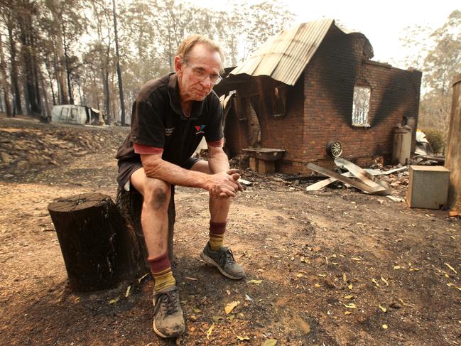 More than 3000 homes were destroyed in last summer’s blazes, including Warren Smith’s Nana Glen house. Picture: Nathan Edwards