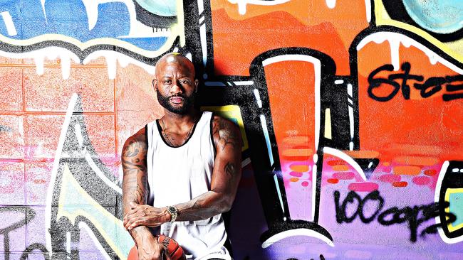 Former Townsville Crocodiles player Corey 'Homicide' Williams was back in town to commentate on The Crocodiles v 36ers NBL match. Picture: Zak Simmonds