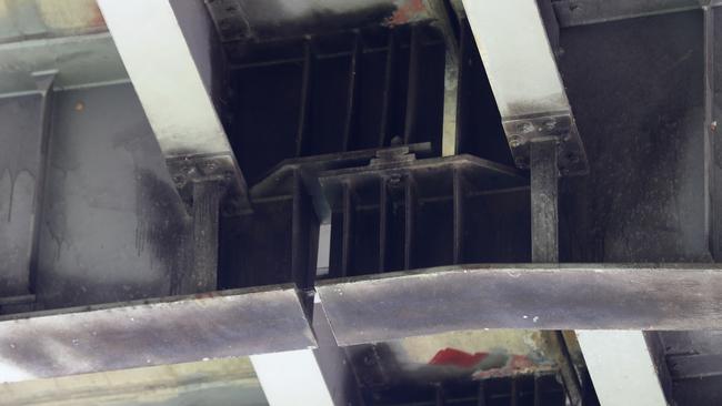 The underside of the Barron River bridge on the Kennedy Highway near Kuranda. Picture: Stewart McLean