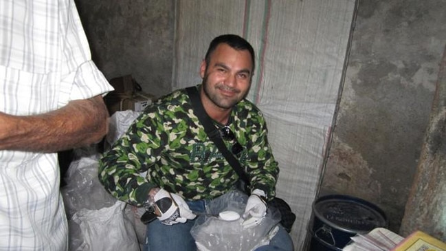 Hakan Ayik at a pharmaceutical factory in India where he alleged to have purchased drug precursors.