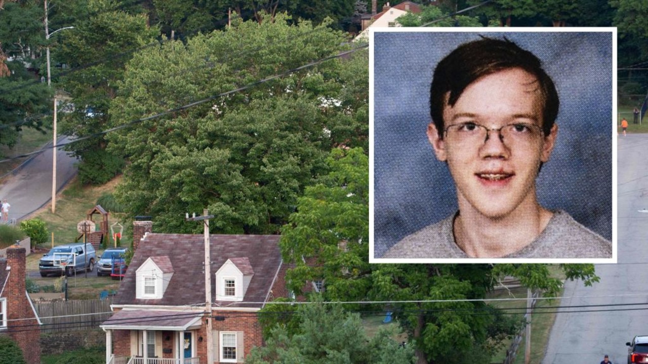 Investigators near the Bethel Park home where Thomas Matthew Crooks lived with his family. Picture: AFP via Getty Images